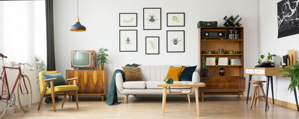retro-style living room