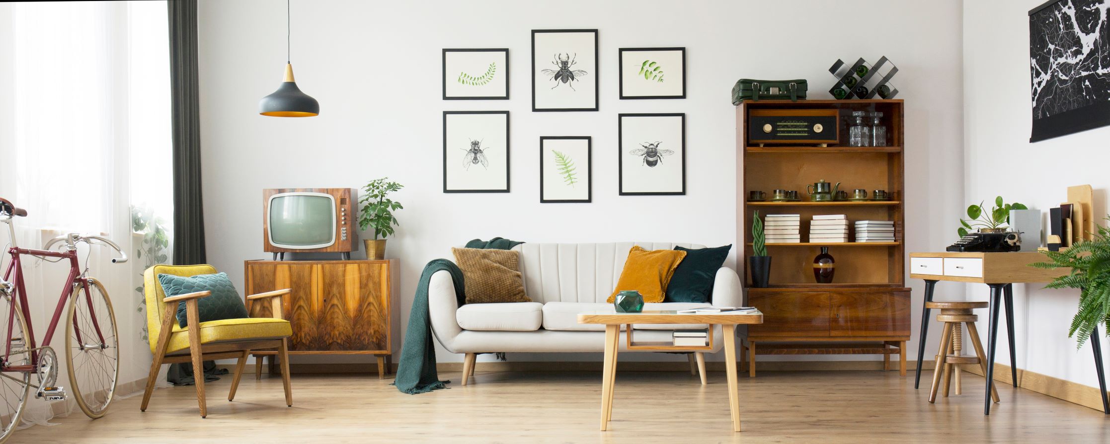 retro-style living room