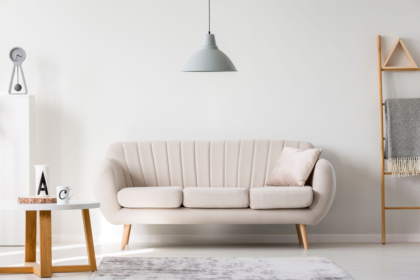 round sofa warm minimalism